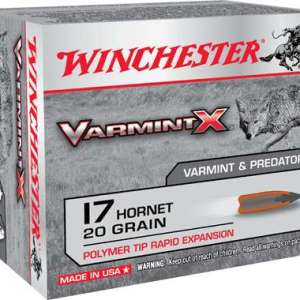 Winchester Ammo X17P Varmint X  17 Hornet 20 gr Polymer Tip 20 Bx/ 10 Cs
