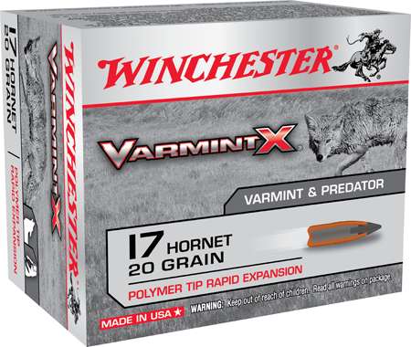 Winchester Ammo X17P Varmint X 17 Hornet 20 gr Polymer Tip 20 Bx/ 10 Cs