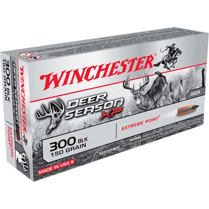 Winchester Ammo X300BLKDS Deer Season XP  300 Blackout 150 gr Extreme Point 20 Bx/ 10 Cs