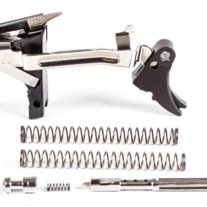ZEV FULADJULT9BB Fulcrum Adjustable Trigger Ultimate Kit with Black Safety Compatible with Glock 7, 17C, 17L, 19, 19C, 26, 34 Gen 1-3 Curved