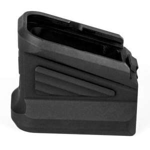 ZEV BPADEXTGLK5B Glock compatible Base Pad 9mm Luger 17+5 Aluminum Black Finish
