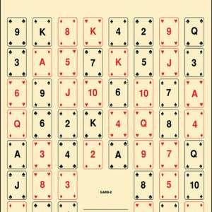 Action Target CARD2100 Playing Card #2 52 Playing Cards Paper Target 22.50" x 24" 100 Per Box