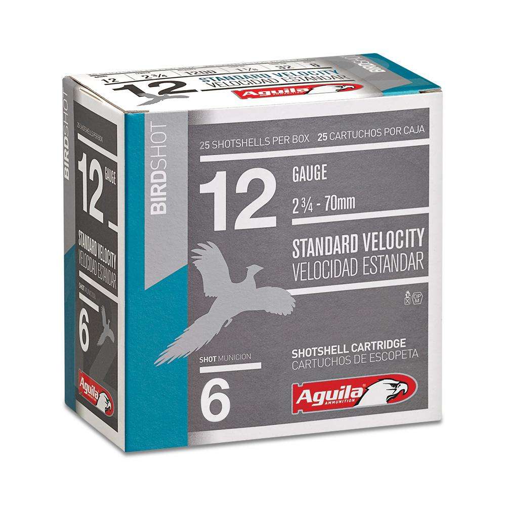 Aguila 1CHB1216 Field 12 Gauge 2.75" 1 1/8 oz 6 Shot 25 Bx/ 10 Cs