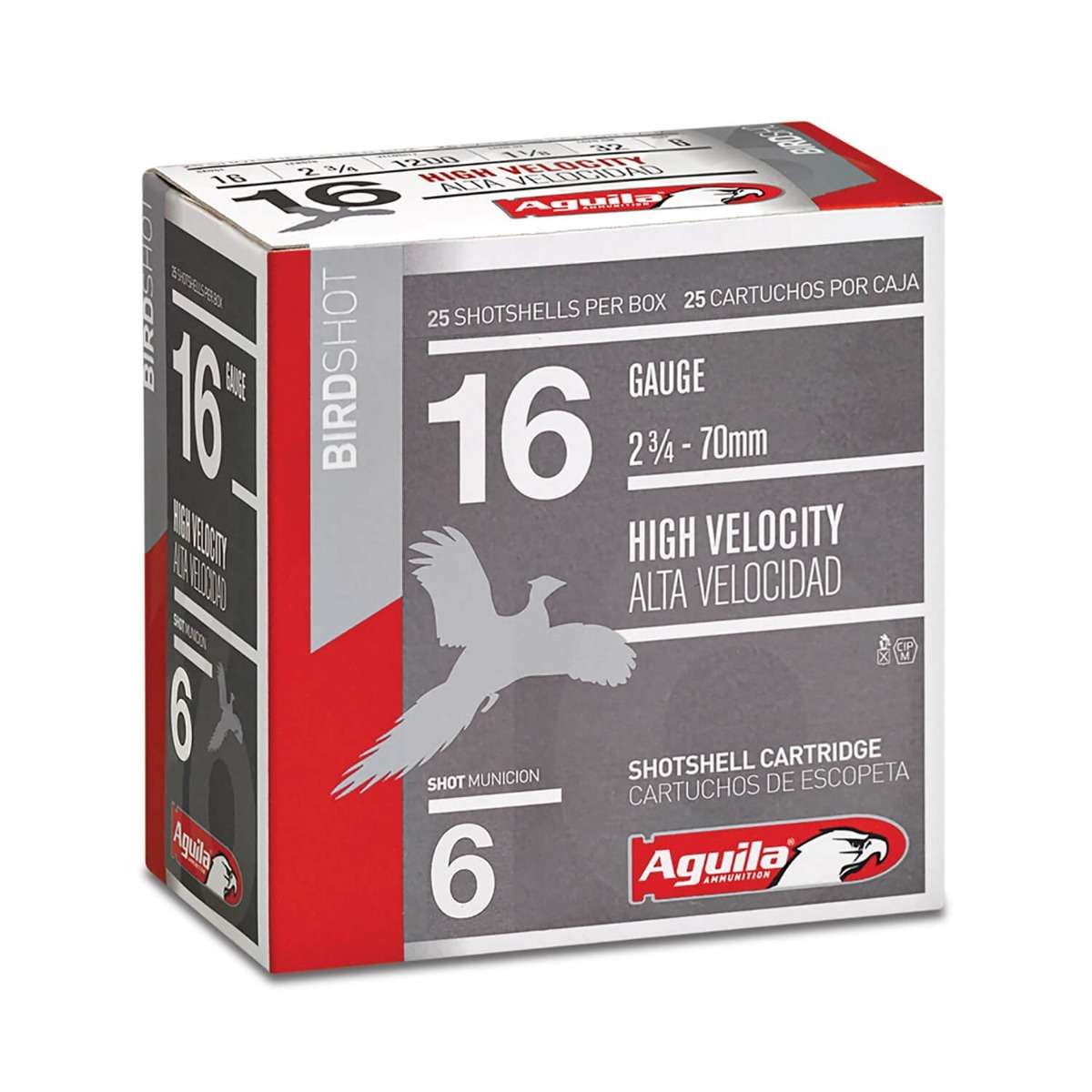 Aguila 1CHB1606 Field 16 Gauge 2.75" 1 1/8 oz 6 Shot 25 Bx/ 10 Cs