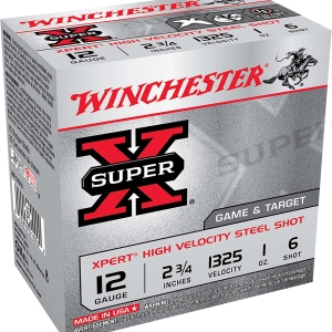 Winchester Ammo WE12GTVP6 Super X Xpert High Velocity 12 Gauge 2.75" 1 oz 6 Shot 100 Bx/ 2 Cs