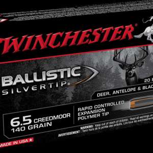 Winchester Ammo SBST65CM Ballistic Silvertip  6.5 Creedmoor 140 gr Ballistic Silvertip 20 Bx/ 10 Cs