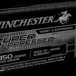 Winchester Ammo SUP350 Super Suppressed  350 Legend 225 gr Open Tip Range 20 Bx/ 10 Cs