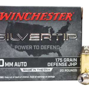Winchester Ammo W10MMST Super-X  10mm Auto 175 gr Silvertip Hollow Point 20 Bx/ 10 Cs