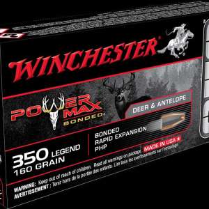 Winchester Ammo X3501BP Power Max Bonded  350 Legend 160 gr Protected Hollow Point 20 Bx/ 10 Cs