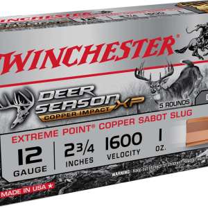 Winchester Ammo X12DSLF Deer Season XP Copper Impact 12 Gauge 2.75" 1 oz Sabot Slug Shot 5 Bx/ 20 Cs