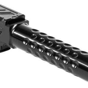 ZEV BBL19OPTDLC Optimized Match 9mm Luger fits Glock 19 Gen1-4 Black DLC 416R Stainless Steel Dimpled
