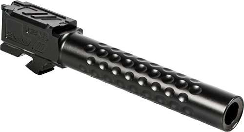 ZEV BBL17OPT5GDLC Optimized Match 9mm Luger fits Glock 17 Gen5 Black DLC 416R Stainless Steel Dimpled
