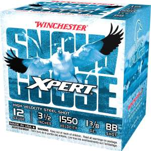 Winchester Ammo WXS12LBB Xpert Snow Goose High Velocity 12 Gauge 3.50" 1 3/8 oz BB Shot 25 Bx/ 10 Cs