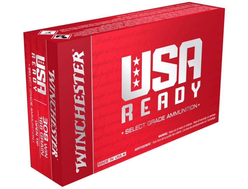 Winchester Ammo RED308 USA Ready 308 Win 168 gr Open Tip 20 Bx/ 10 Cs