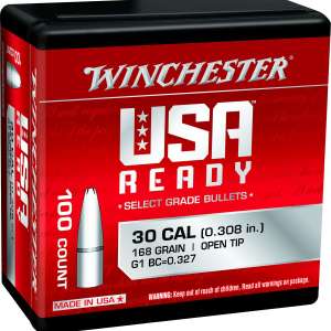 Winchester Ammo WBR30168 Centerfire Rifle 308 Win 168 gr Open Tip 100 Per Bag