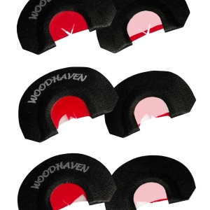 WOODHAVEN CUSTOM CALLS WH301 Red Ninja Three Reed Turkey Yelps, Purrs, Clucks, Cutts 3 Pack