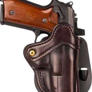 1791 Gunleather ORPDH21SBRR PDH-2  Signature Brown Leather OWB Glock 17/S&W Shield/Sprgfld XD9 Right Hand