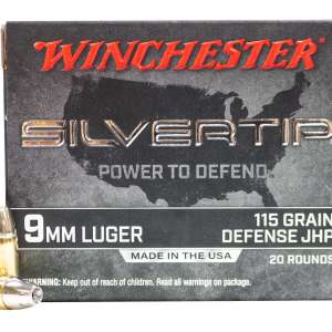 Winchester Ammo W9MMST Super-X  9mm Luger 115 gr Silvertip Hollow Point 20 Bx/ 10 Cs