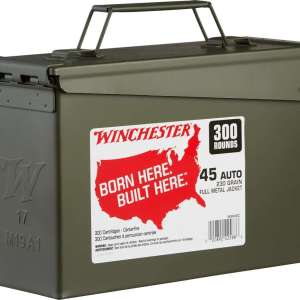 Winchester Ammo WW45C USA  45 ACP 230 gr Full Metal Jacket (FMJ) 300 Can/ 2 Cs