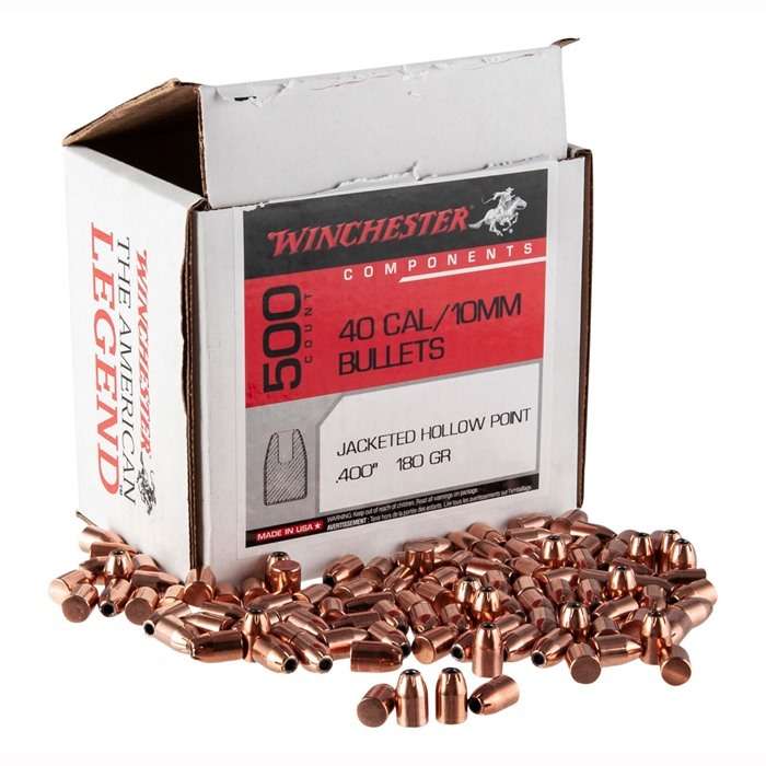 Winchester Bullets .40 180 gr. JHP Notched 500bx