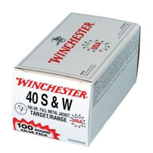 Winchester Ammo USA40SWVP USA  40 S&W 165 gr Full Metal Jacket (FMJ) 100 Bx/ 5 Cs