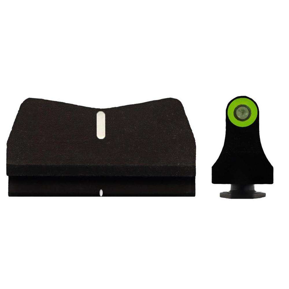XS Sights GL0015P4G DXW II Standard Dot fits Glock 17,19,22-24,26-27,31-36,38 Gen1-5 Suppressor Hight Tritium Green Front Green Rear Black
