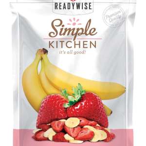 Wise Foods SK05-009 Simple Kitchen Freeze Dried Fruit Freeze Dried Strawberry/Banana Snacks 6 Per Case 4 Servings Per Pouch Outdoor Camping Pouches