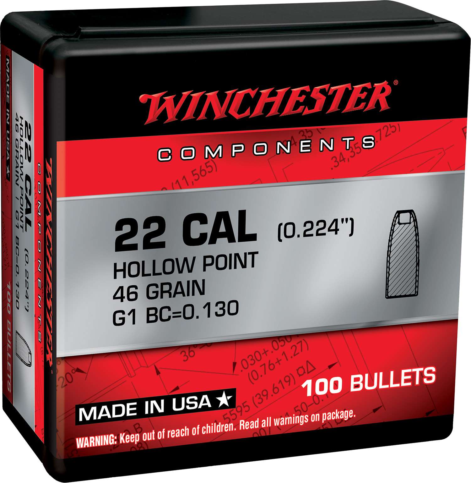WIN WBR22HP46X BUL 22 46 HP 100/10