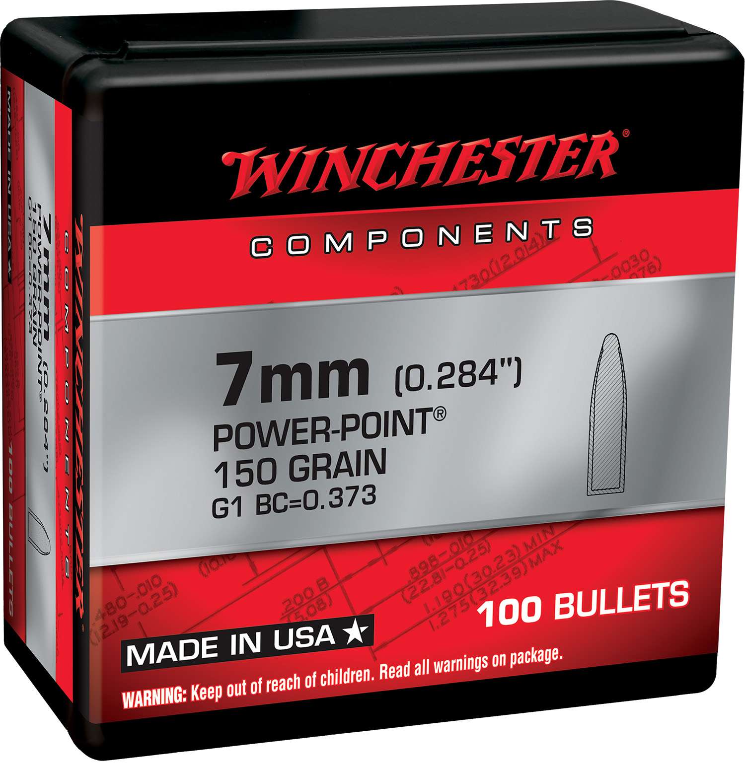 WIN WB7PP150X BUL 7MM 150 PP 100/10