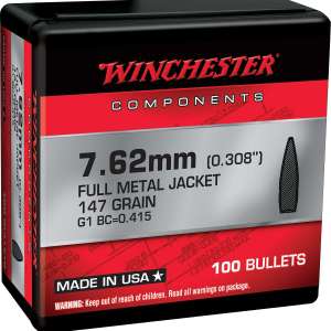 WIN WB762M147X BUL 7.62 147 FMJBT RETL 100/10