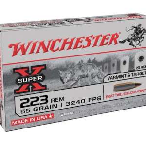 WINCHESTER SUPER X AMO 223 REM 55GR BTHP 20RD (25 BOX CASE)