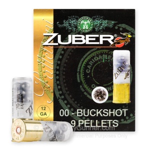 ZUBER 12GA 2.75 00 BUCK 9 PELLET 1-1/5oz 10/30