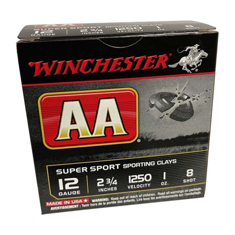 Winchester Ammo AASC12508 AA Sporting Clay 12 Gauge 2.75" 1 oz 8 Shot 25 Bx/ 10 Cs