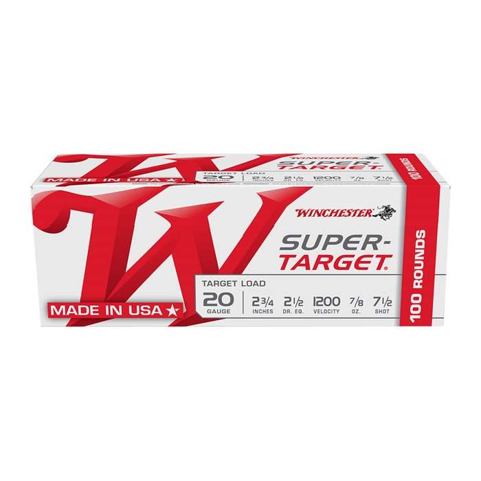 Winchester Ammo WIN TRGT207VP Super Target Target 20 Gauge 2.75" 7/8 oz 7.5 Shot 100 Bx/ 2 Cs Value Pk