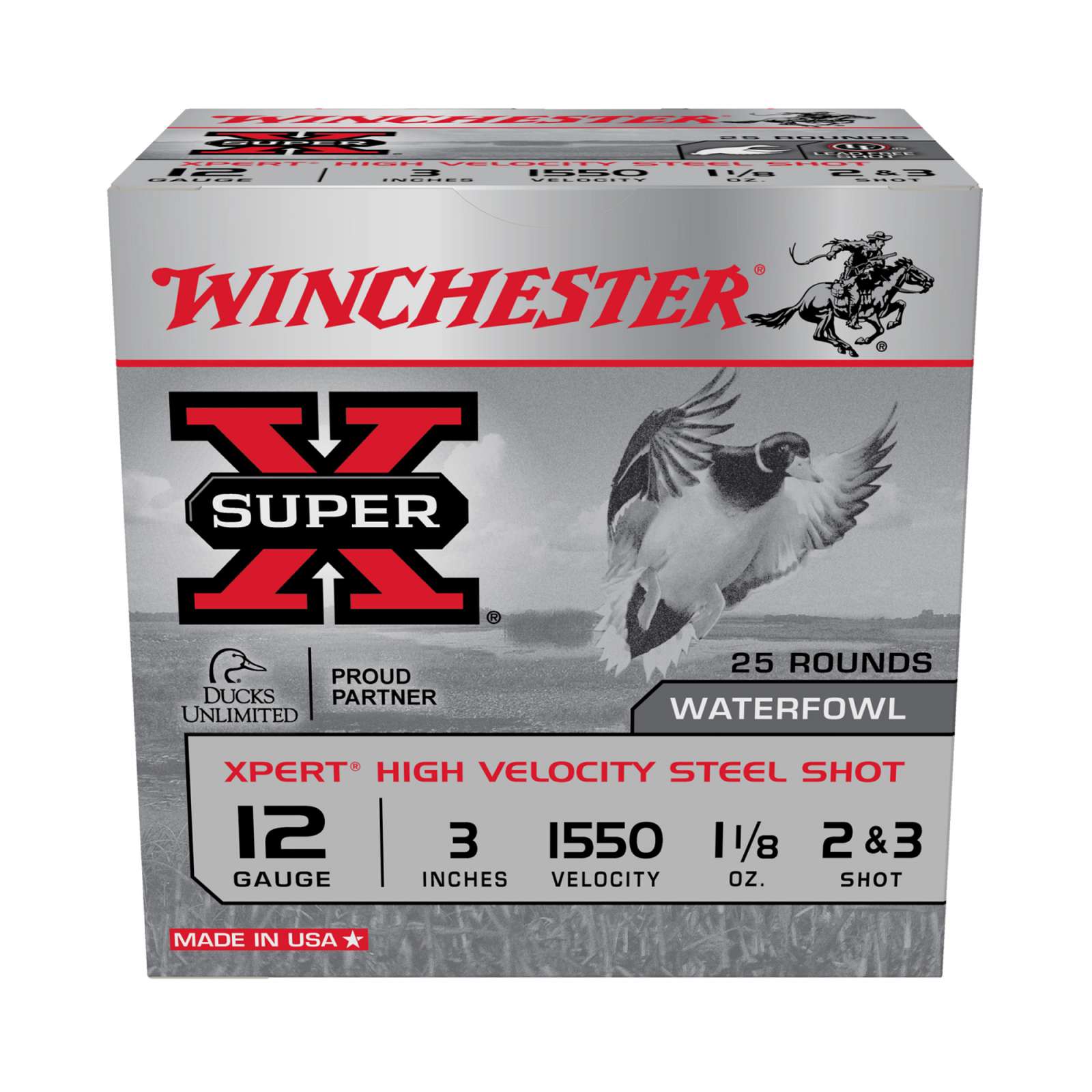 Winchester Ammo WEX12323 X-pert Waterfowl 12 Gauge 3" 1 1/8 oz 2 Shot 3 Shot 25 Bx/ 10 Cs