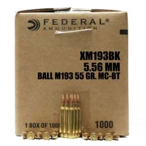 5.56MM 55GR FMJ-BT 1000 /BX BOX LOOSE