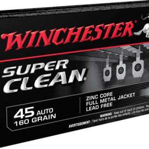 Winchester Ammo W45LF Super Clean  45 ACP 165 gr Full Metal Jacket (FMJ) 50 Bx/ 10 Cs