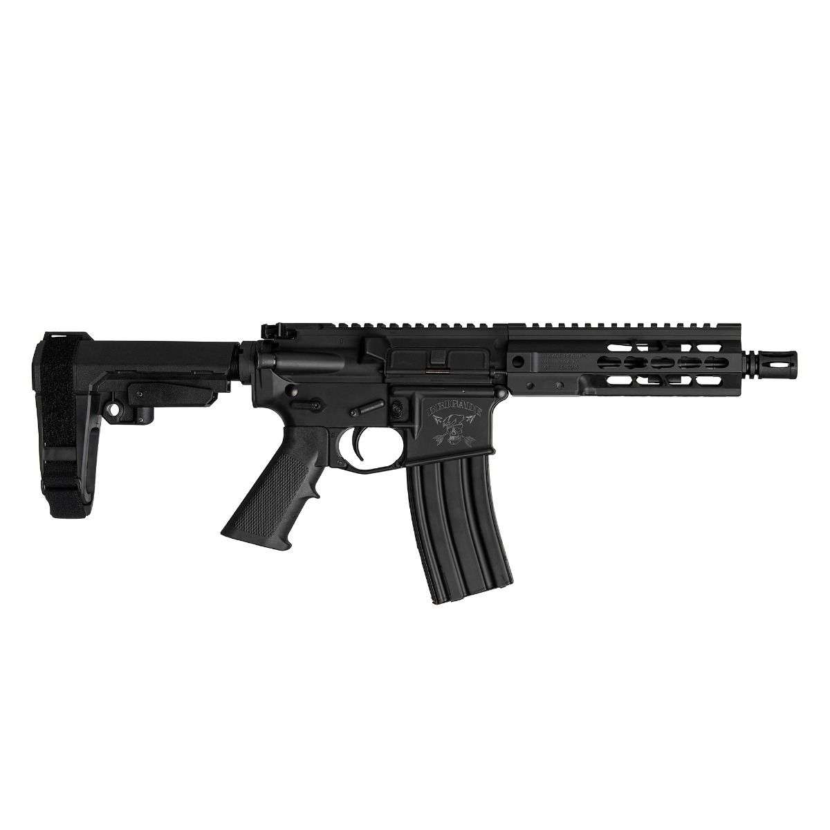 5.56 Forged 7.5in BBL CK Armor BLK SBA3 Tact Brace 7in Rail A2 Flash Hider