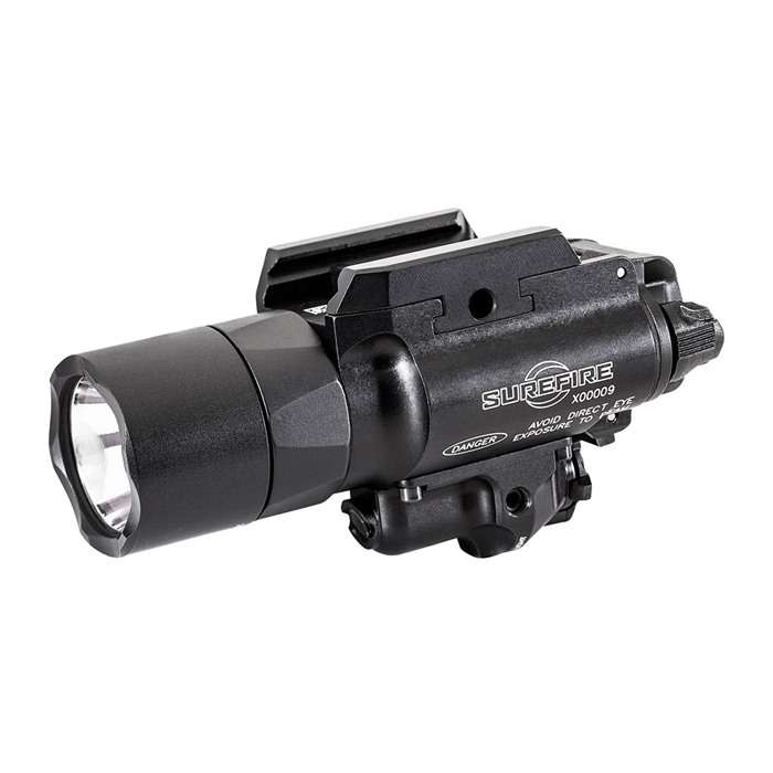 X400 TURBO, 6V, UNIVERSAL/PICATINNY THUMBSCREW RAIL MOUNT, HIGH-CANDELA, 505 nM GREEN LASER, BLACK, Z-XBC PUSH/TOGGLE SWITCH