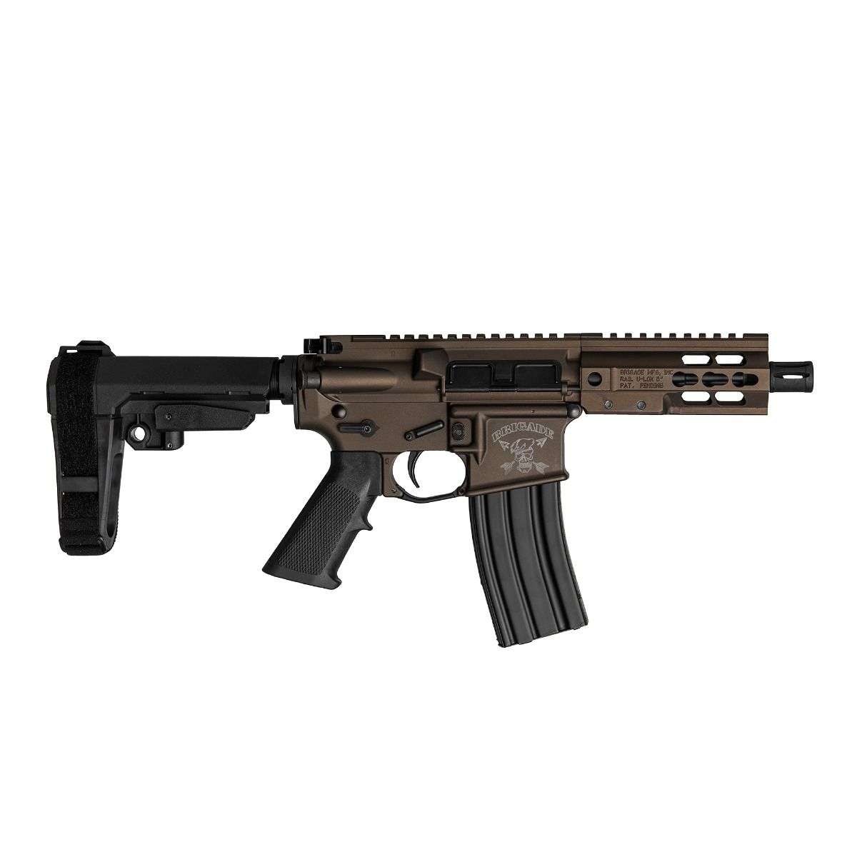 5.56 Forged 5in BBL CK Midnight Brnz SBA3 Tact Brace 5in Rail A2 FlashHider