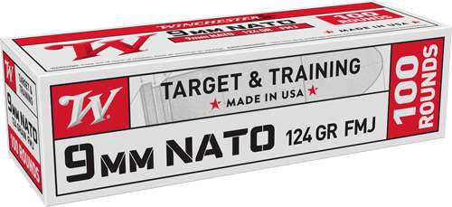 WINCHESTER NATO 9MM LUGER 100RD 10BX/CASE 124GR FMJ