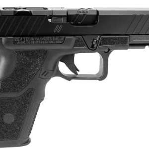 ZEV OZ9SDUTYSS OZ9 Duty Standard 9mm Luger 15+1 4.50", Black, Serrated Stainless Steel Slide with Optic Cut, Polymer Frame with Picatinny Rail, Fiber Optic Combat Sights