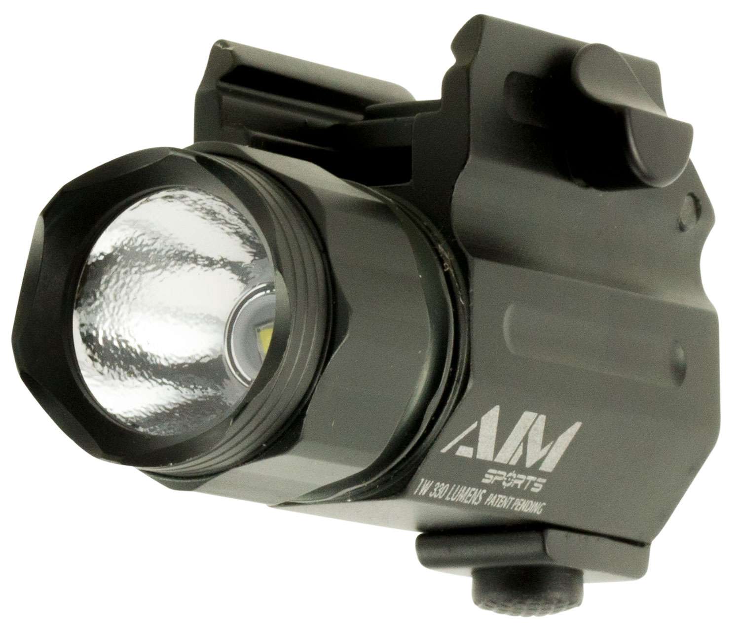 Aim Sports FQ330C Compact Rifle/Handgun Clear/Red/Green/Blue Cree LED 330 Lumens Black Aluminum